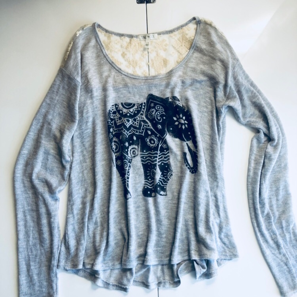 Flowie Grey long sleeve pullover
